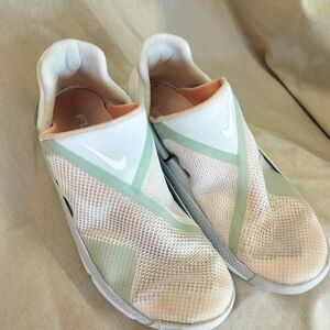 Nike Women's Mesh Slip-On Sneakers - White and Green Size 10